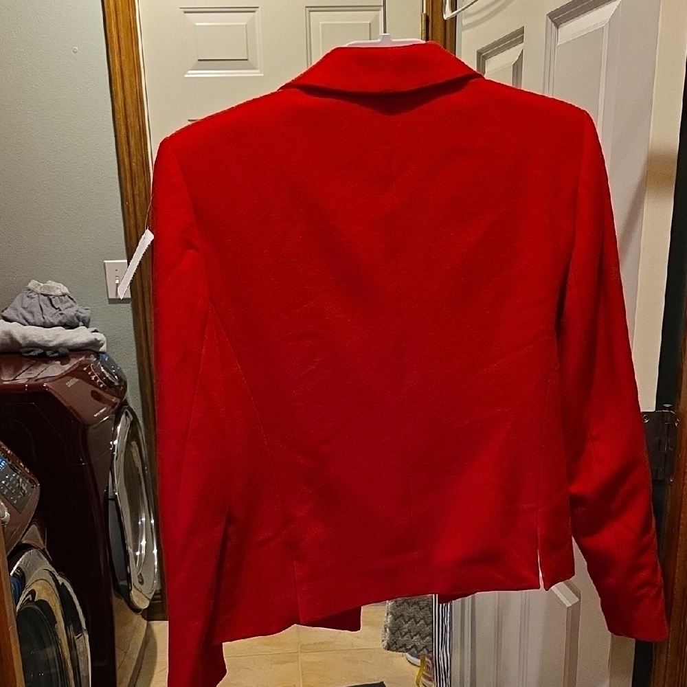 Harve Benard Women's Red 1980s Vintage Blazer - Picture 3 of 4